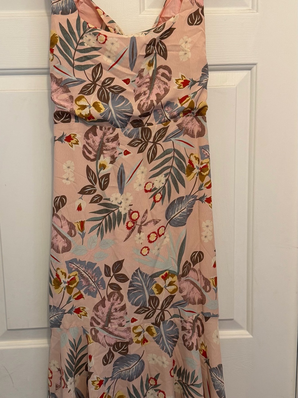 Lulu's Blush Pink Tropical Print Dress